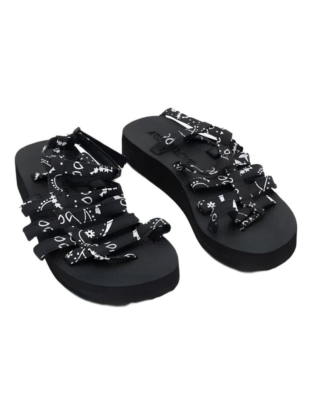 Arizona Love Black Trekky Bandana Sandals Flat Size EU 37